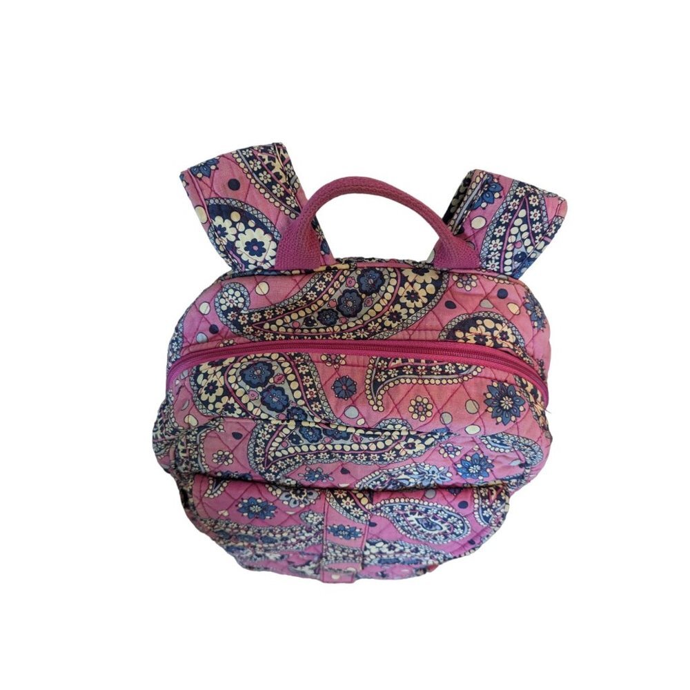 Vera Bradley Backpack Boysenberry Paisley Quilted Pink Blue - Picture 5 of 16